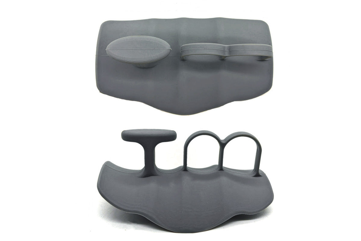 Anti-Slip Workout Grips Ergonomic Silicone Hand Guard Grips for Palm Protection-Black