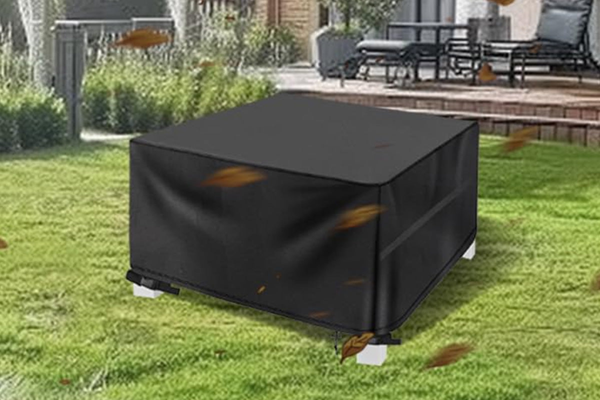 Waterproof Anti-UV Outdoor Furniture Dust Cover with Drawstring and Buckles