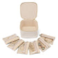 Travel Jewelry Case Small Jewelry Box with 6 Transparent Zipper Pockets