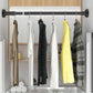 Adjustable Tension Rod Extendable Curtain Shower Closet Pole No Drill Telescopic-Black