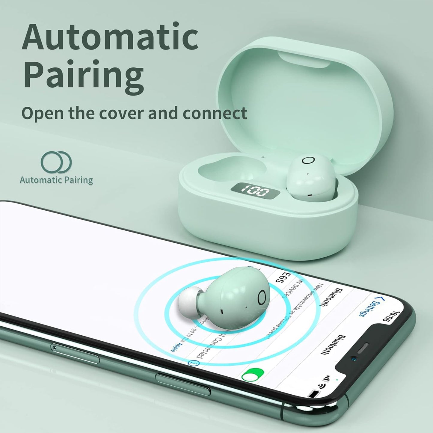 TWS Wireless 5.0 Bluetooth Mini in-Ear Touch Control Earbuds