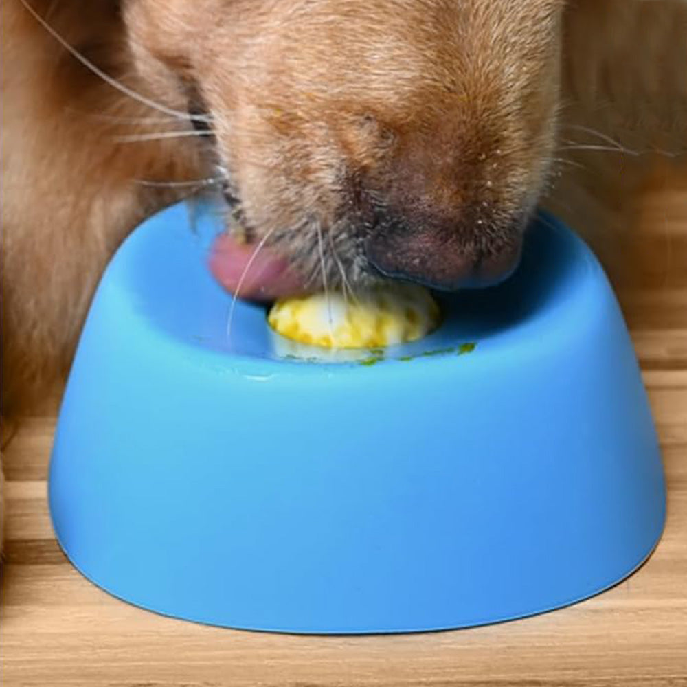 Slow Feeder Dog Bowls With Rolling Ball Anti-Choking For Liquid Treat