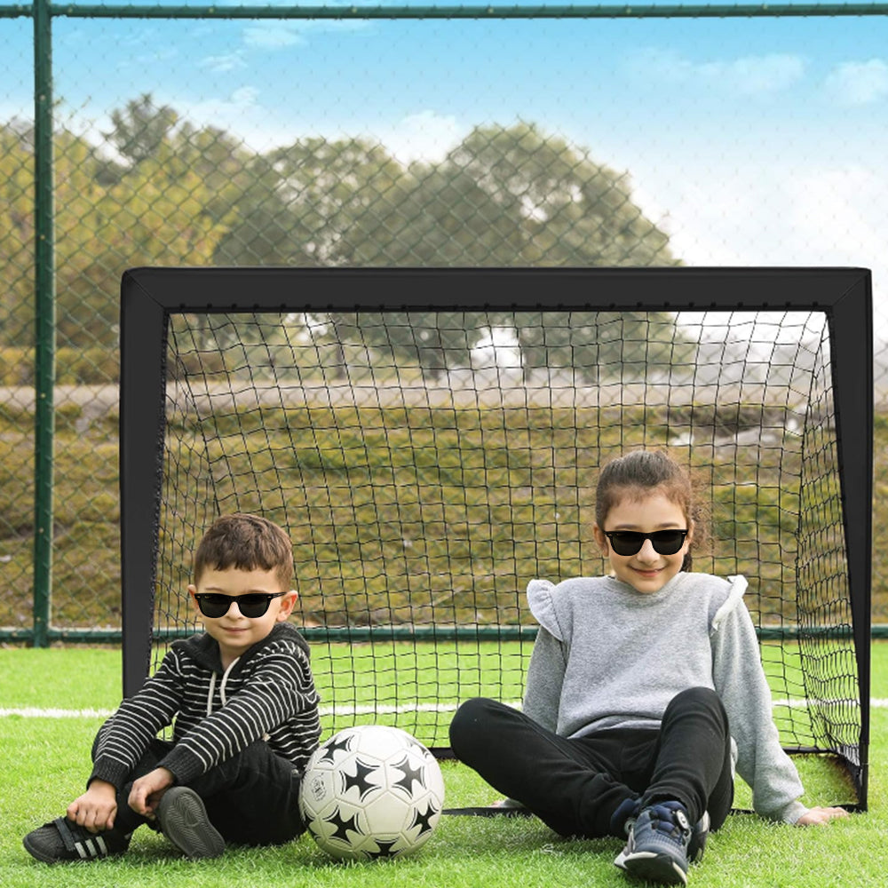 2Pcs 120 x 90 x 90CM Portable Kids Soccer Goal Net  for Backyard