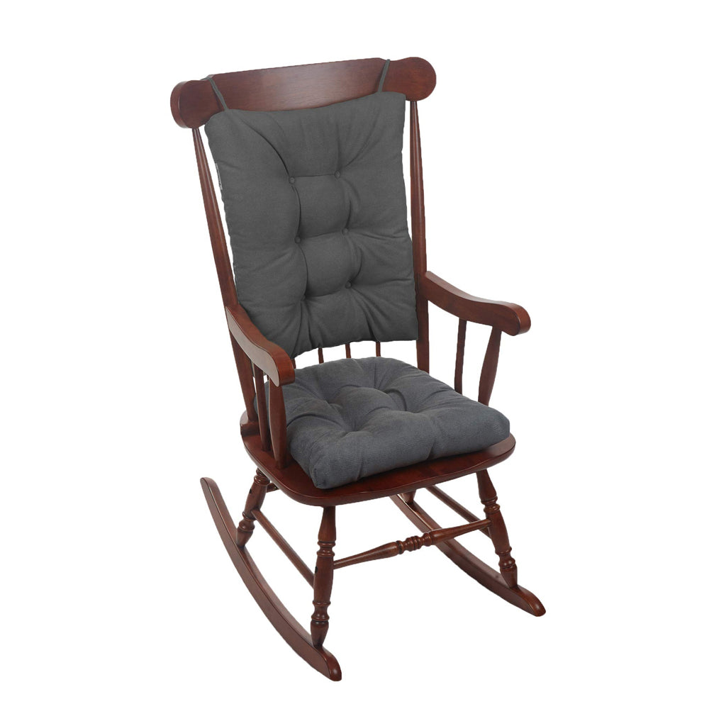 2Pcs Non-Slip Rocking Chair Cushion Set with Seat and Back Cushion