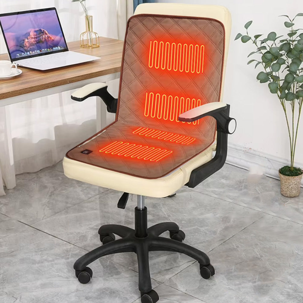 USB Heated Seat Chair Cushion Seat Cushion With 3 Heating Modes-Coffee