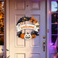 2 Pack Engineered Wood Halloween Ghost Pumpkin Hanging Door Signs