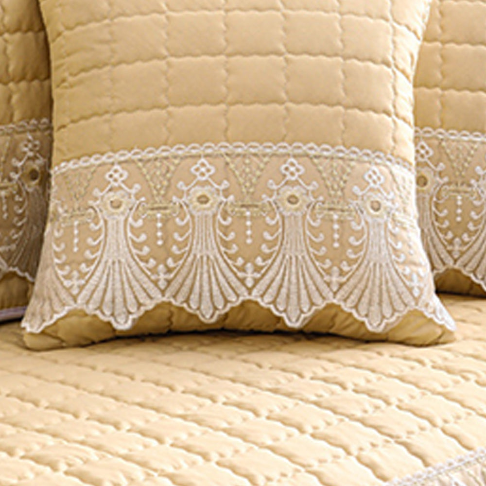 Lace Trim Sectional Couch Cover