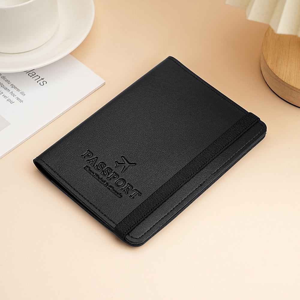 RFID Blocking Passport Holder Travel Wallet PU Leather
