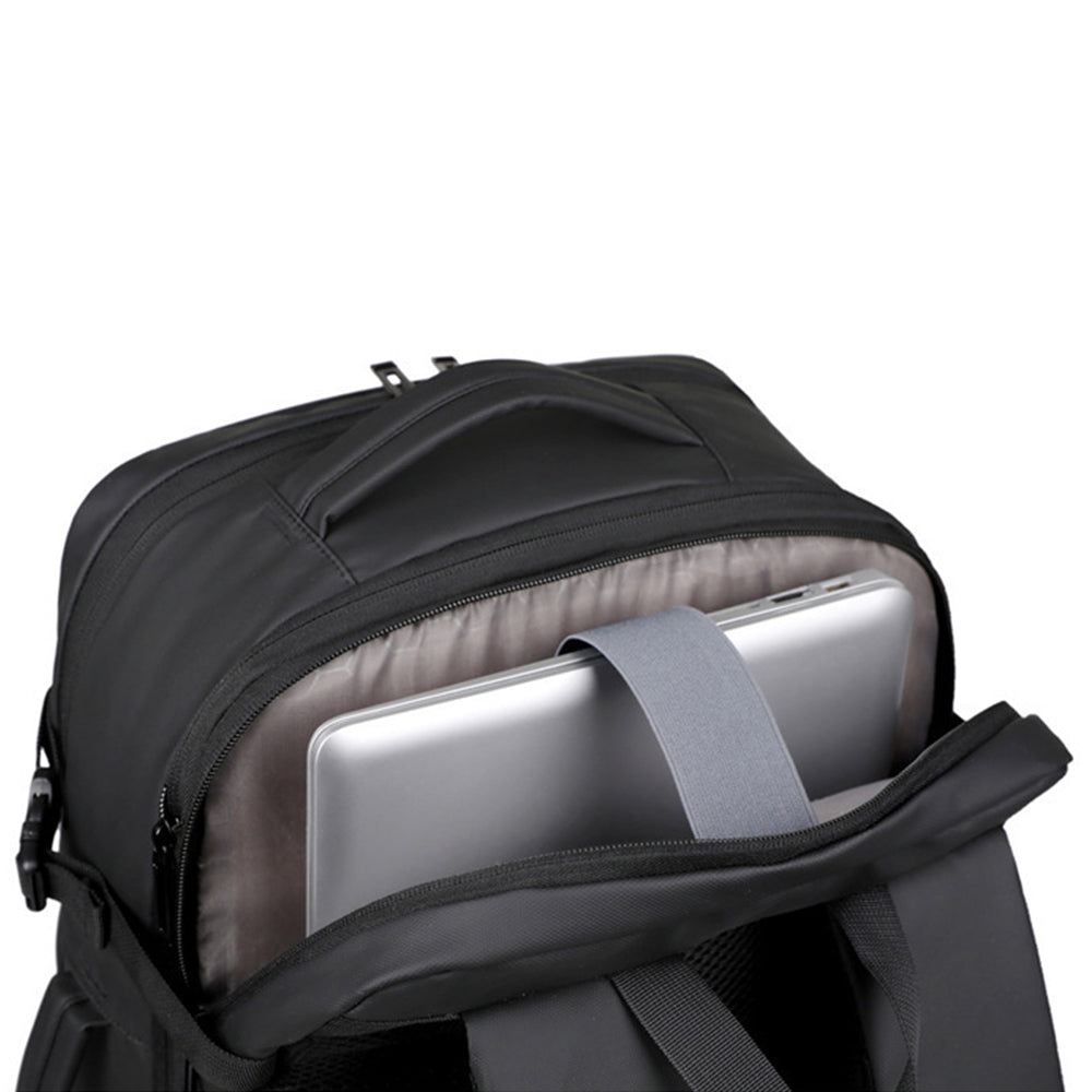 35L Large Water-Resistant Expandable Laptop Travel Backpack with USB Charging Hole