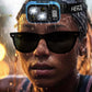 Rechargeable LED Headlamp Water-Resistant Motion Sensor Head Torch-Black and blue