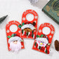 3Pcs Vintage Merry Christmas Door Knob Hanger Santa/Snowman/Elk For Holiday Nativity Tree Door Decor