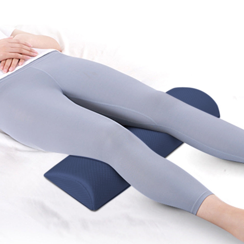 Half Moon Bolster Pillow for Legs Under Knee Support for Back and Side Sleeping