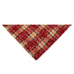Snowflakes Christmas Dog Bandana Buffalo Plaid Pet Scarf Dog Triangle Bandana