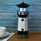 LED Outdoor Solar Lighthouse with Rotating Beacon