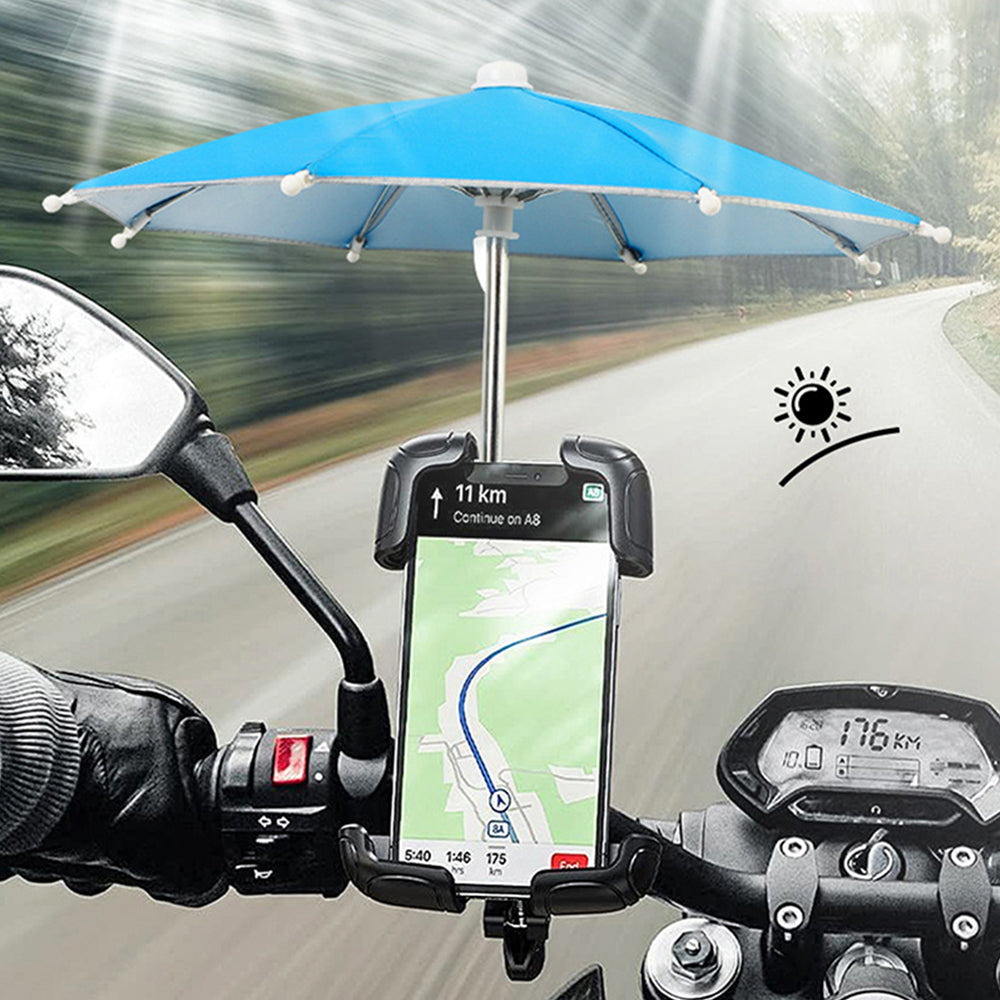2Pcs Mini Adjustable Sun Shade Phone Umbrella with Suction Cup Stand