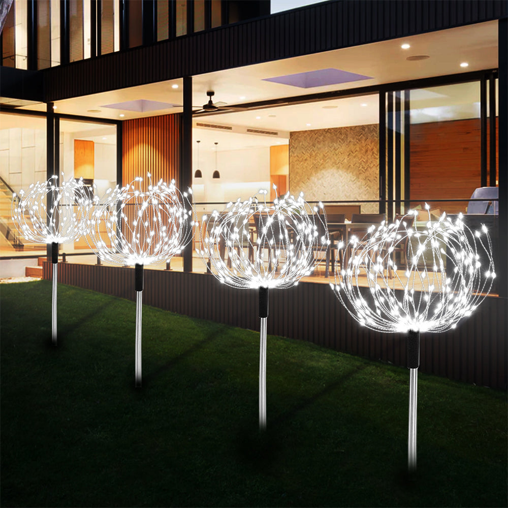 4-In-1 LED Solar Firework Garden Lights Outdoor Path Lawn Decor Lamp