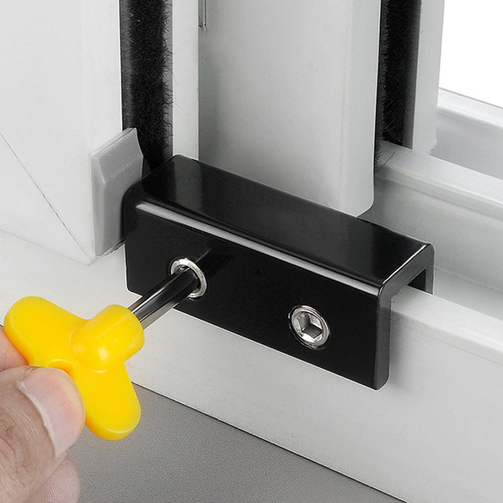 4 Pack Sliding Window Locks with Key for Vertical Horizontal Sliding Windows Doors