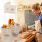 8Pcs Linen Bread Bags Reusable Drawstring Bag