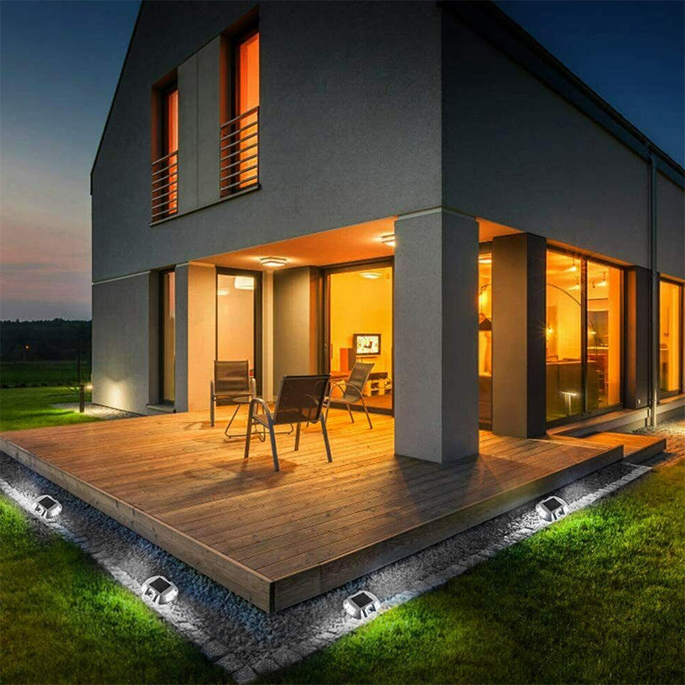2Pcs Solar LED Pathway Driveway Ground Light