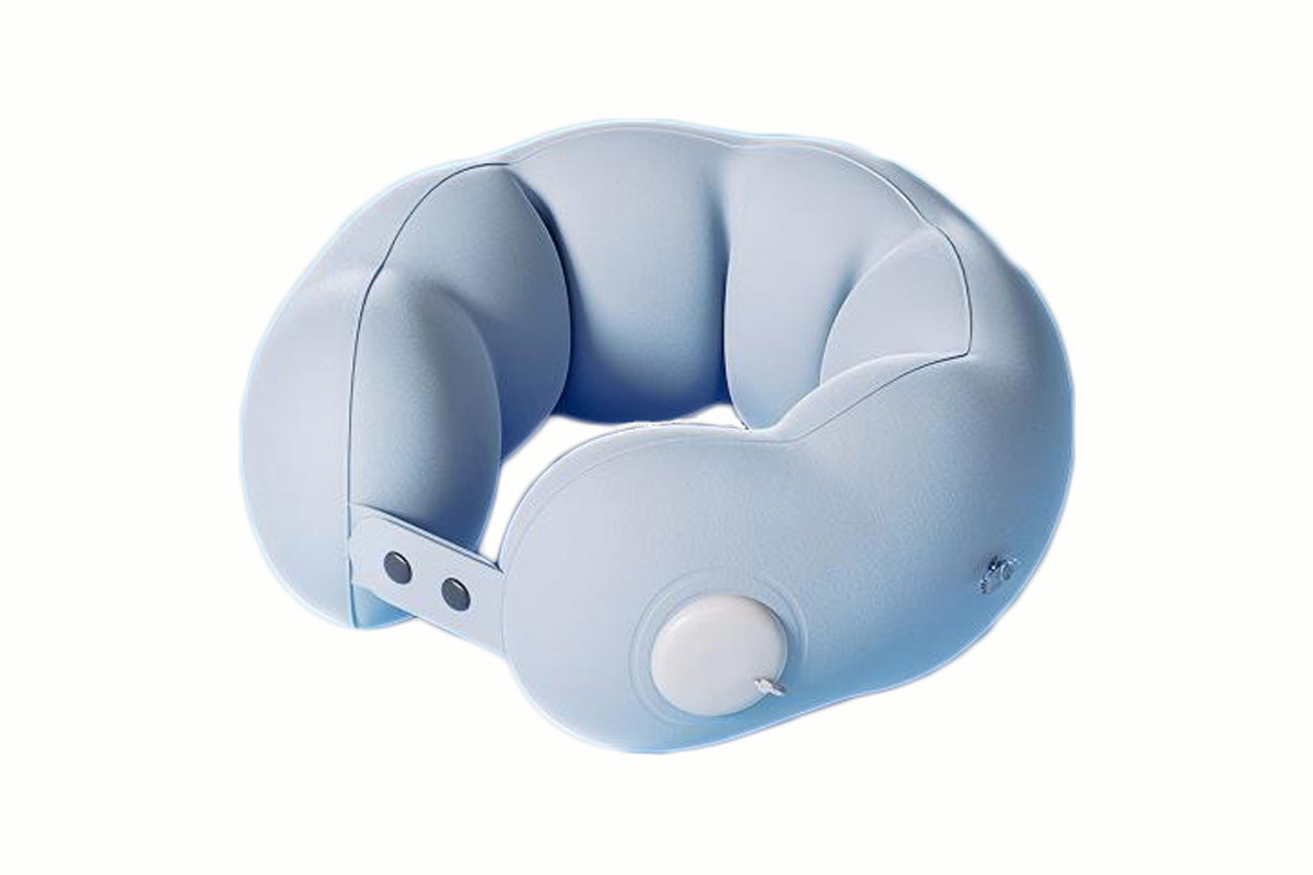 Set of 3pcs Travel Self-Inflating Neck Pillow Lumbar Support Pillow Hanging Footrest