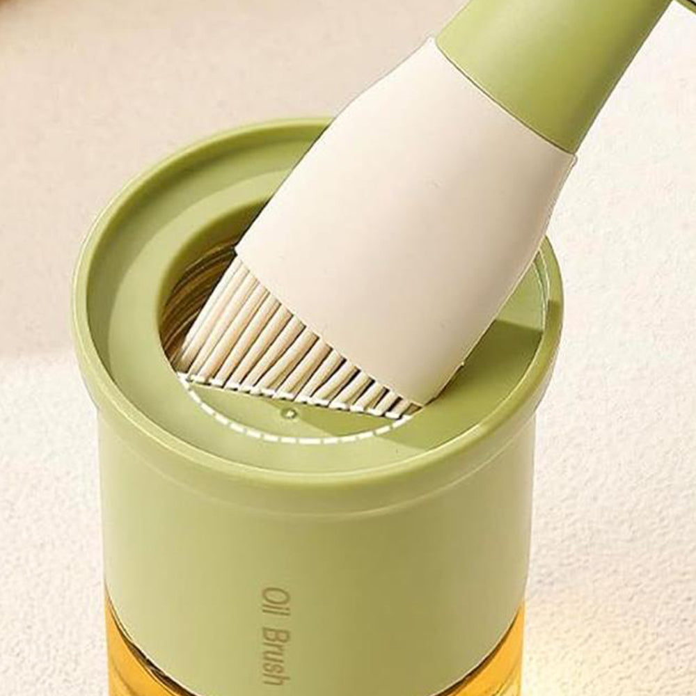 2Pcs Oil Dispenser Bottle with Heat Resistant Brush for Kitchen BBQ Baking Cooking