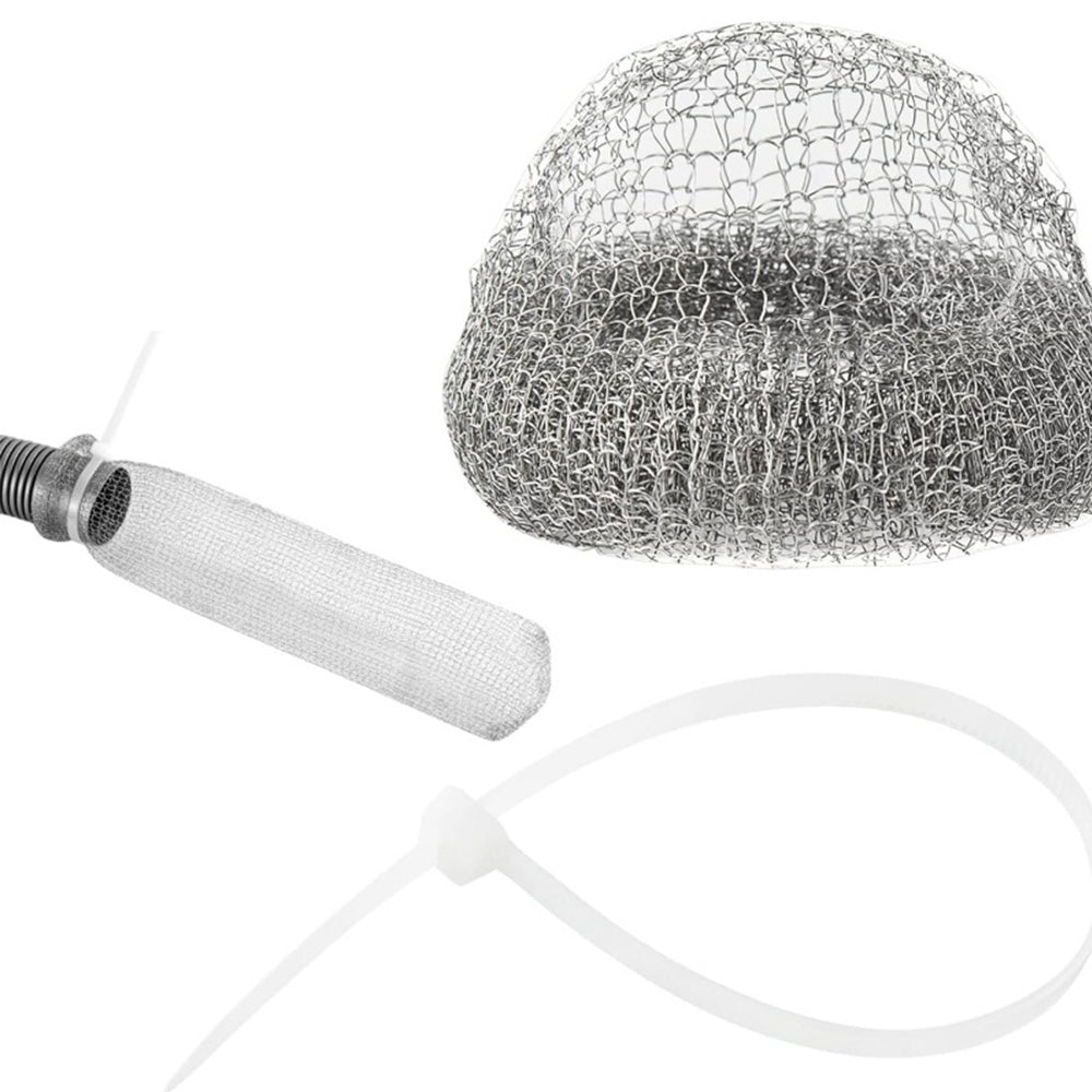 24Pcs Stainless Steel Washing Machine Drain Filter - Universal Drain Filter with Cable Ties