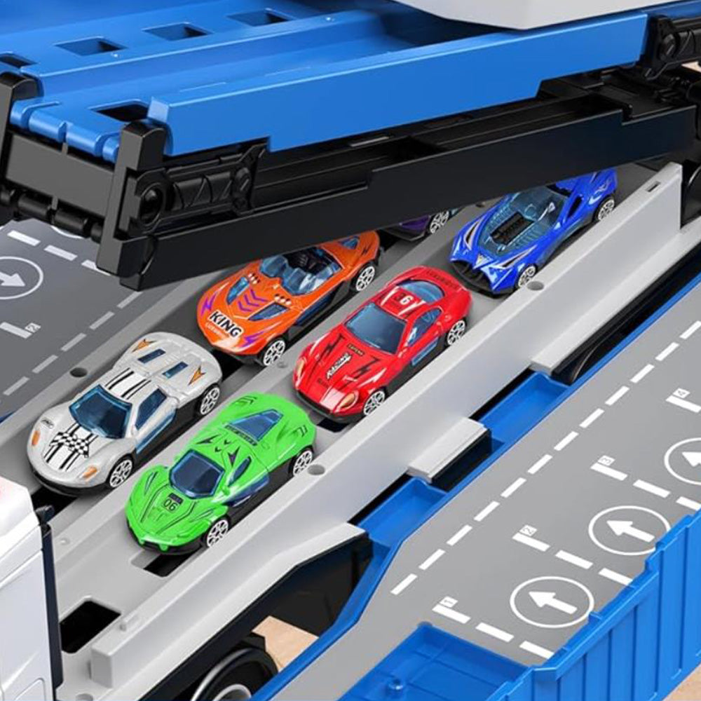 Car Carrier Transport with Race Mini Car Toys Set for Kids