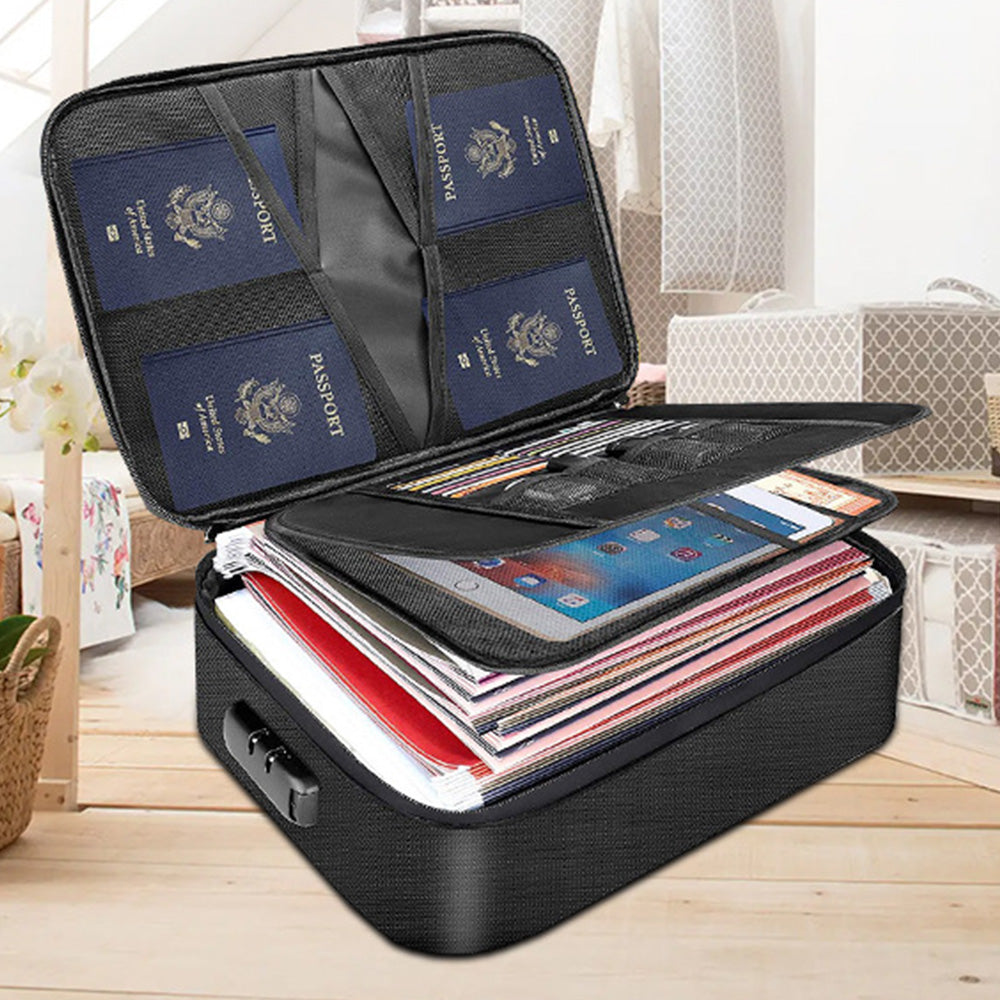 Multi Layer Document Storage Bag Large Capacity File Organizer Storage Box