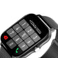 Heart Rate Monitoring Sports Bluetooth Smart Watch with 1 Steel Strap and 1 Silicone Strap