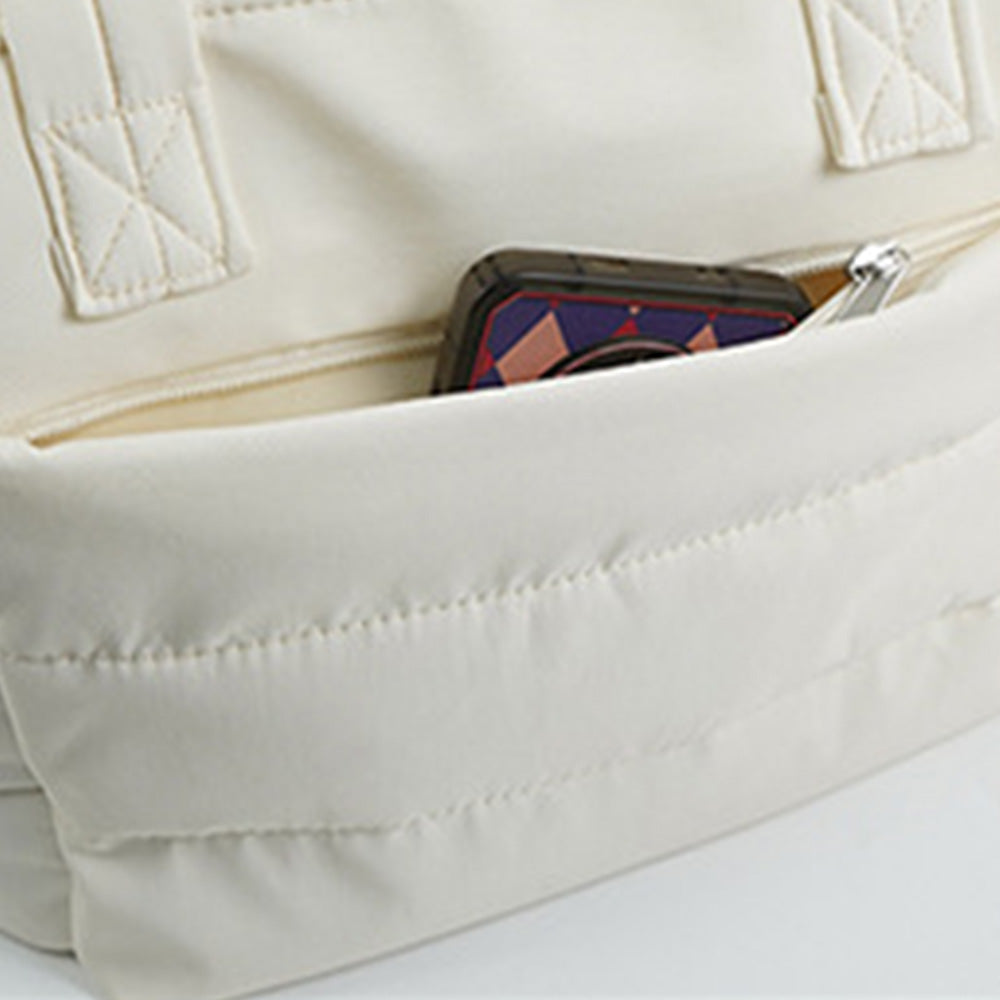 Puffer Tote Bag Quilted Puffy Handbag Lightweight Satchel Bag