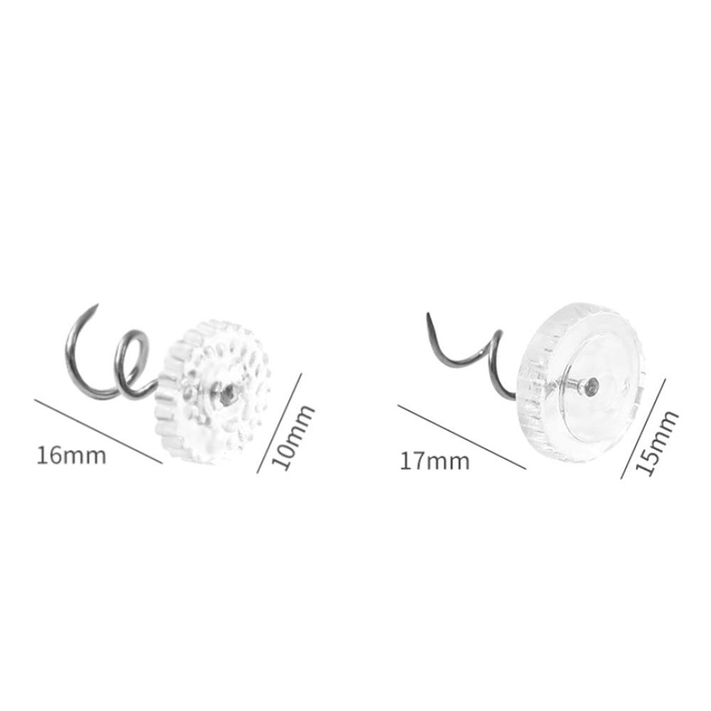50 Pack Clear Spiral Pins for Bed Skirts Sofa Covers and Upholstery