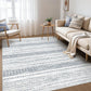 Bohemian Rug Crystal Velvet Machine Washable Non-Slip Scratch-Proof for Living Room Bedroom Dining Room-Blue