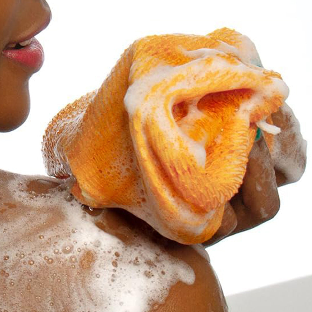2PCS African Net Sponge Body Scrubber for Exfoliating and Bathing
