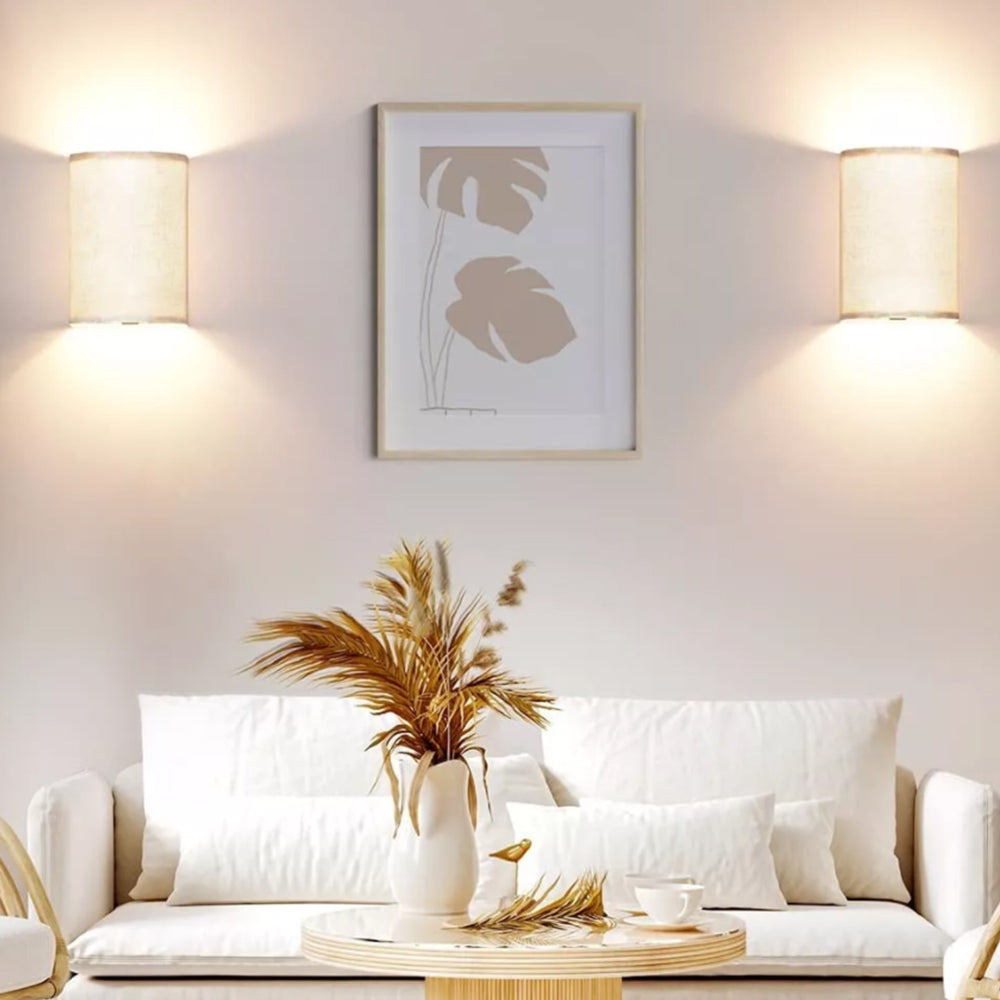 2Pcs Battery Operated 13 Colours Fixture Dimmable Wall Sconces Set