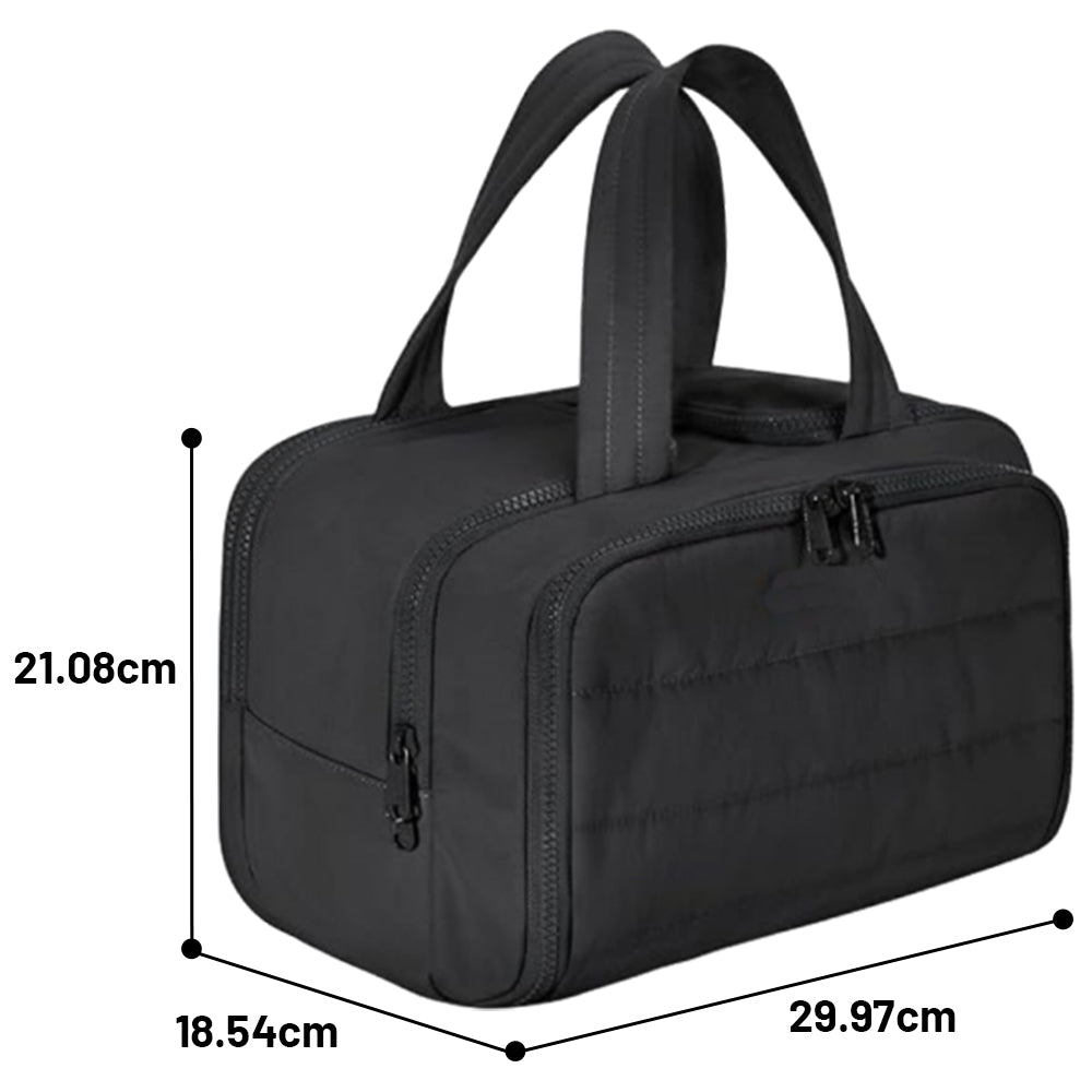 30x18.5x21CM Travel Toiletry Bag Wide-Open Makeup Storage Bag