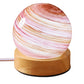 Planet Night Light with Wooden Base Crystal Ball 3 Color Dimmable LED