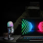 2Pcs USB Gaming Live Microphone with RGB Luminous