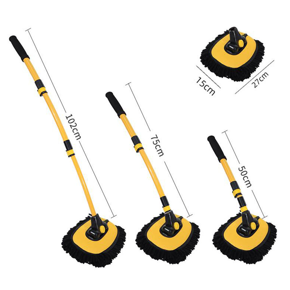 15 Degree Curved Telescopic Car Wash Mop Brush Kit Vehicle Cleaning Mop Tool