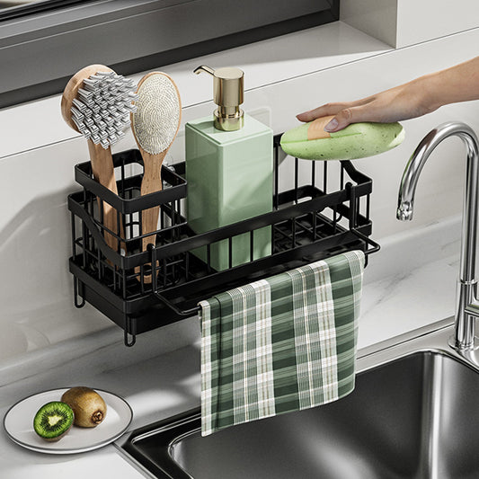 Rotating Drain Rack Sponge Holder for Brushes Cleaning Tools