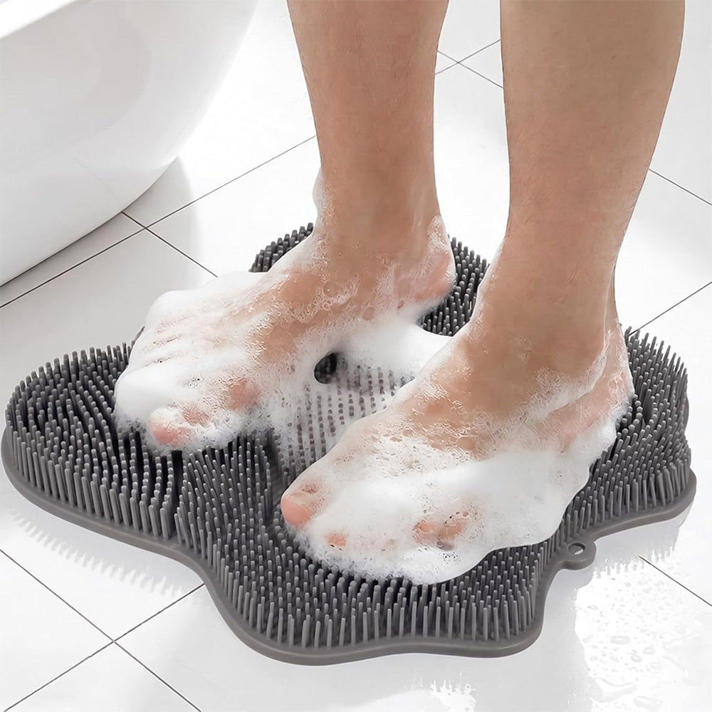 30x28cm Non Slip Suction Back and Foot Cleaning Mat for Showers