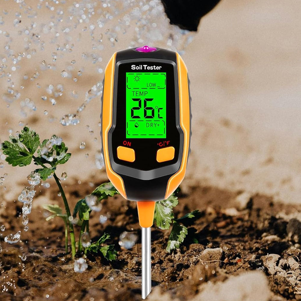 4-in-1 Soil Tester PH Temperature Moisture Sunlight Test Meter