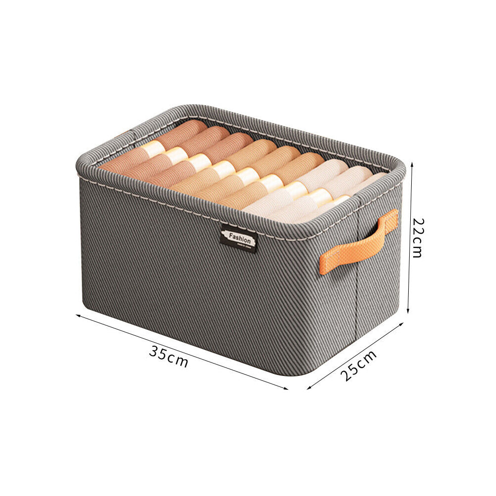 2Pcs Clothing Storage Box Steel Frame Drawer Organizer with Handles