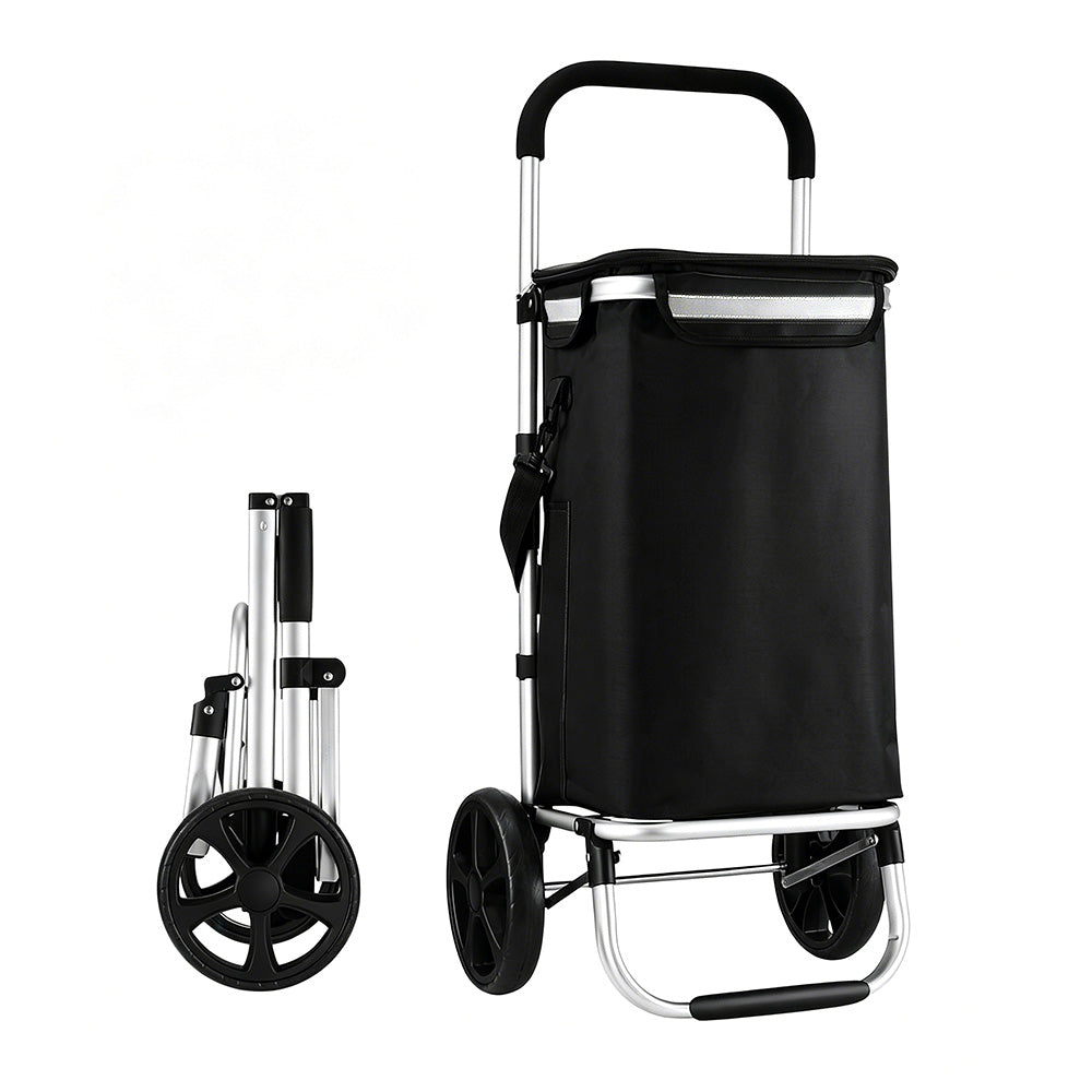 Folding Shopping Cart with Waterproof Oxford Bag Portable Utility Trolley