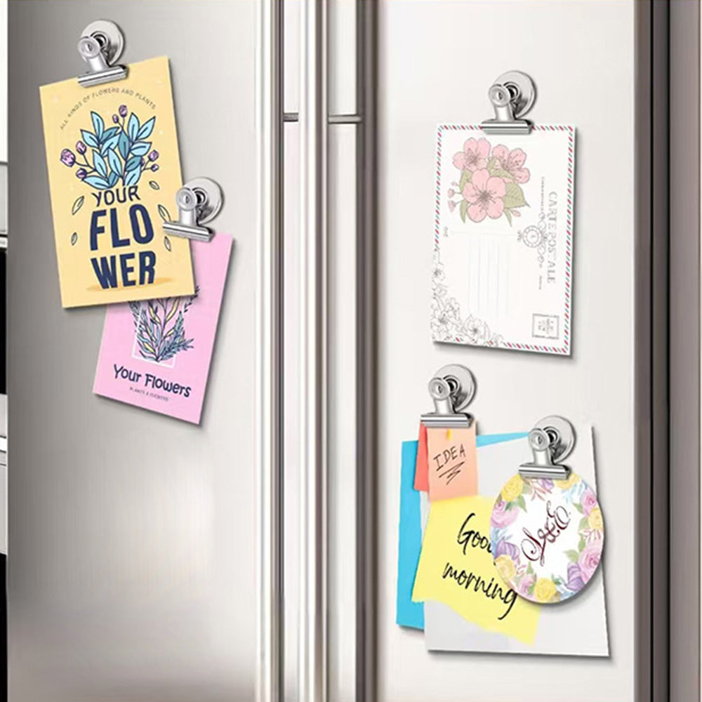 12 Pack Metal Fridge Clips for Photo Plan Refrigerator Clips for Home School Office