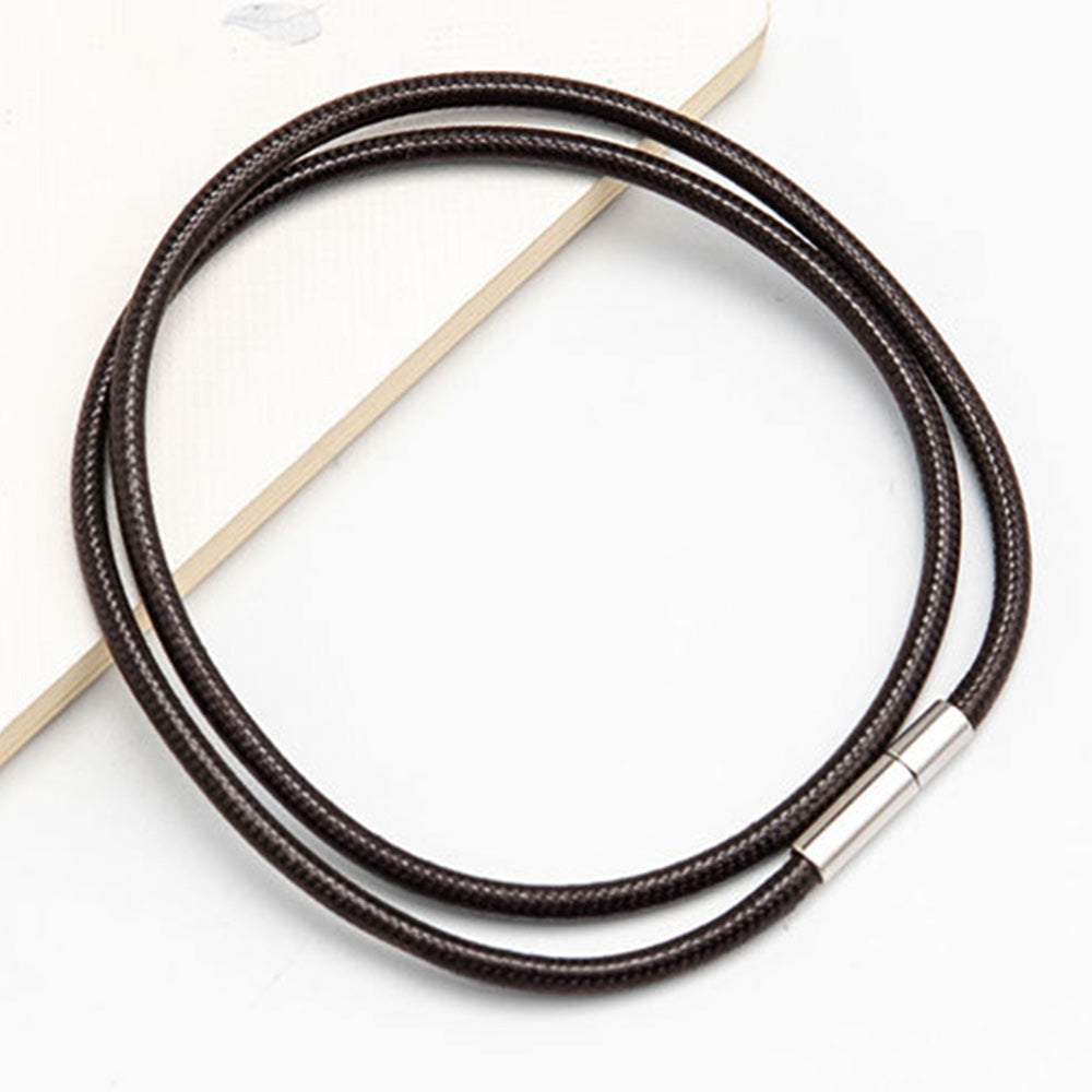 5Pcs 3mm Braided Necklace Cord Adjustable Rope with Copper Buckle for DIY Jewelry-Coffee