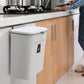 9L Kitchen Wall-Mounted Trash Can with Sliding Lid Seamless Sticker