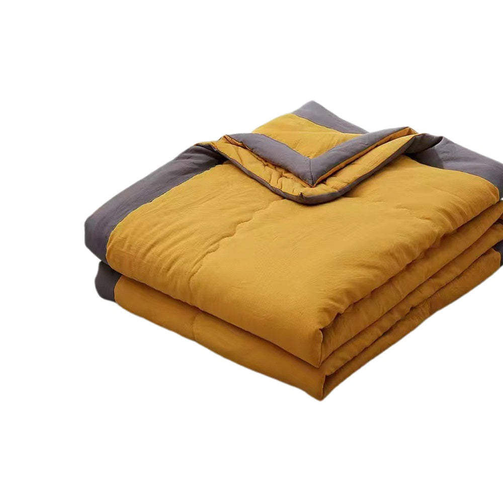 Washed Cotton Summer Quilt for Aircon Use-Red