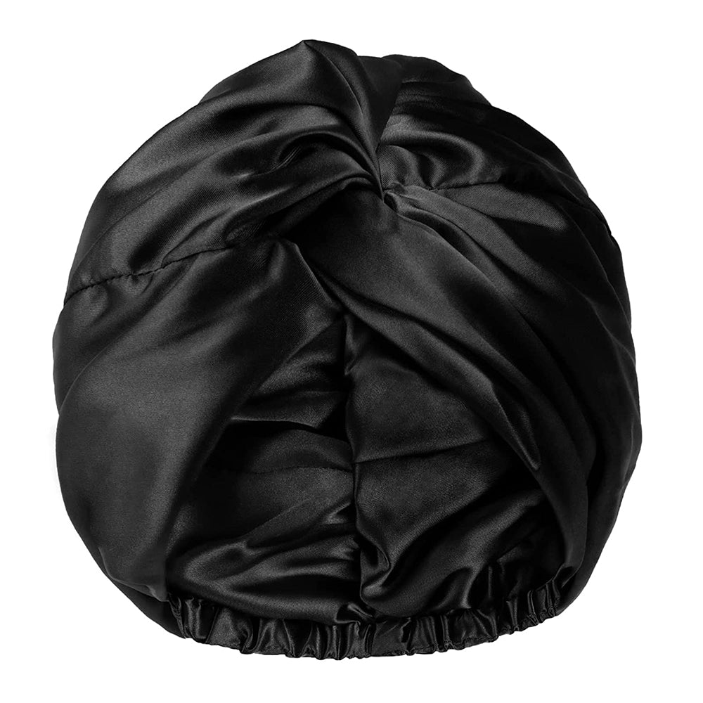 100% Silk Bonnet Sleep Cap for Women Hair Care Adjustable Knotted Turban Hat