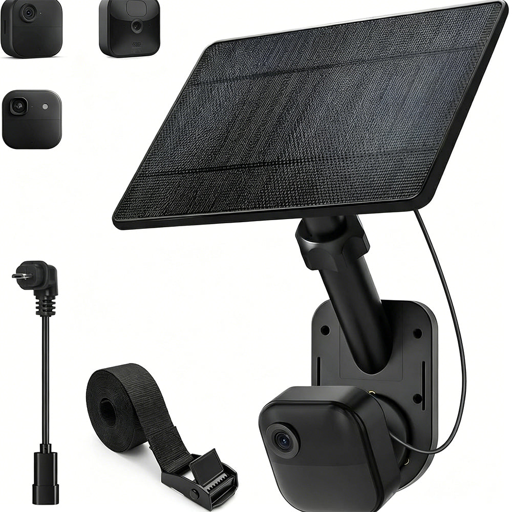2Pcs Solar Panel and Wall Mount for Blink Outdoor 4 3 XT XT2 Camera