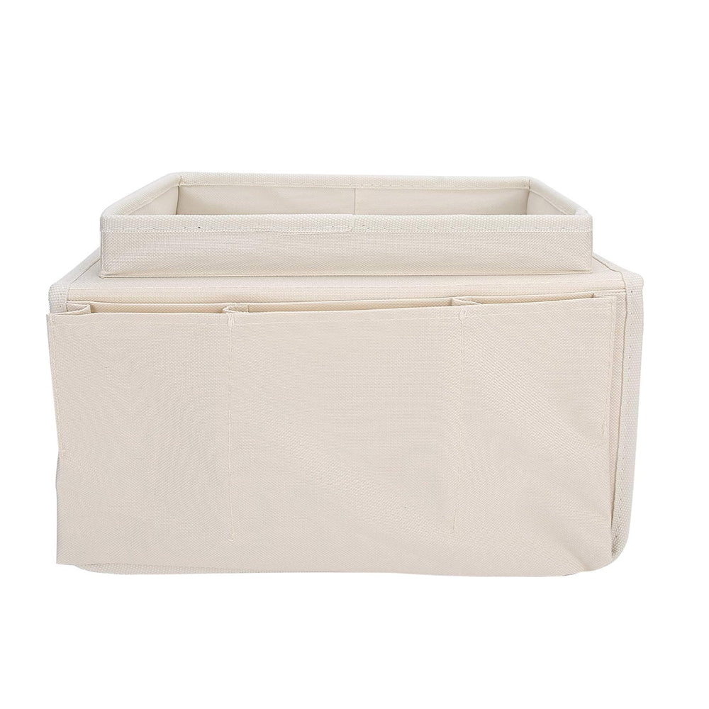 2Pcs Sofa Armrest Storage Bag With 5 Pockets